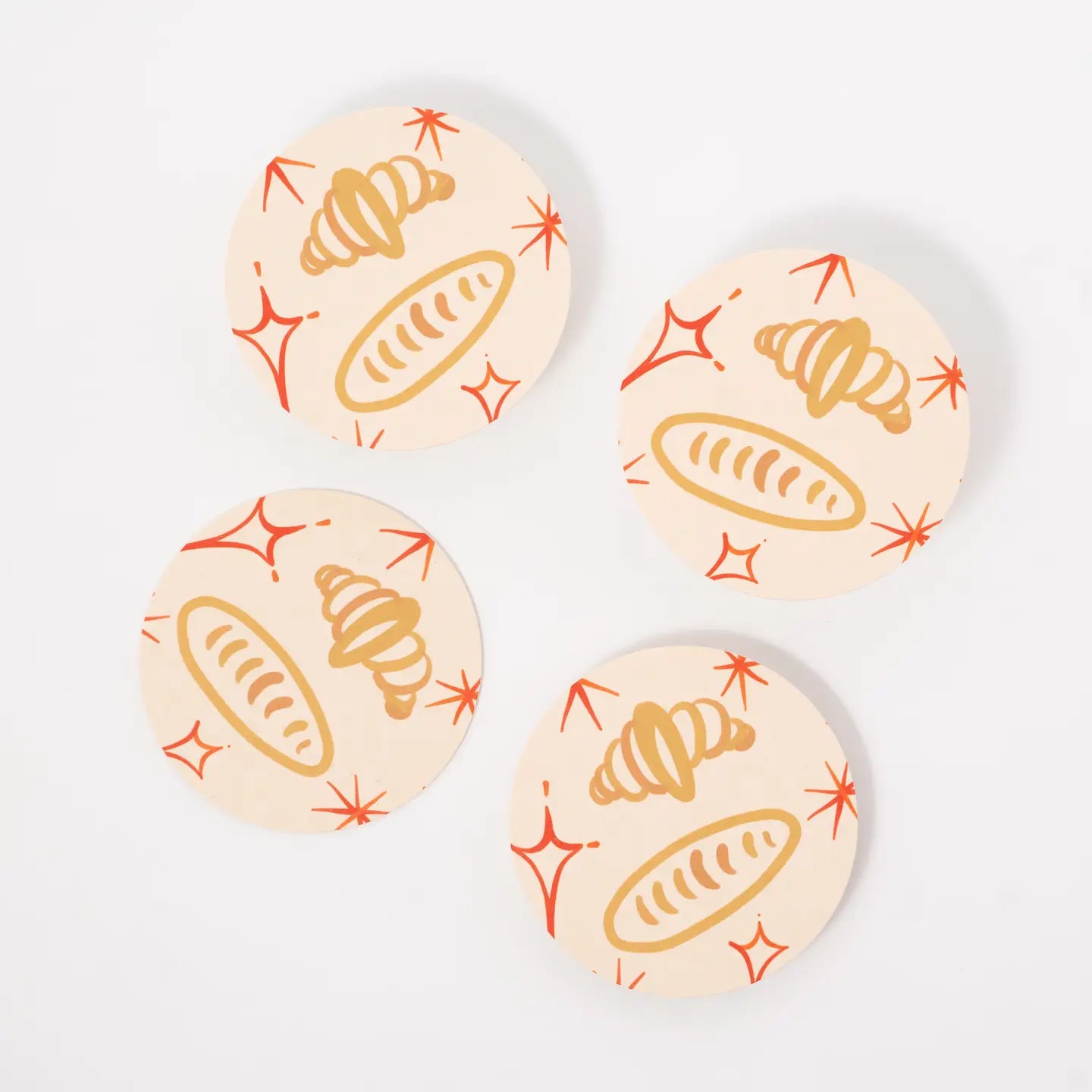 One & Only Paper - Croissants Coaster (Set of 4)