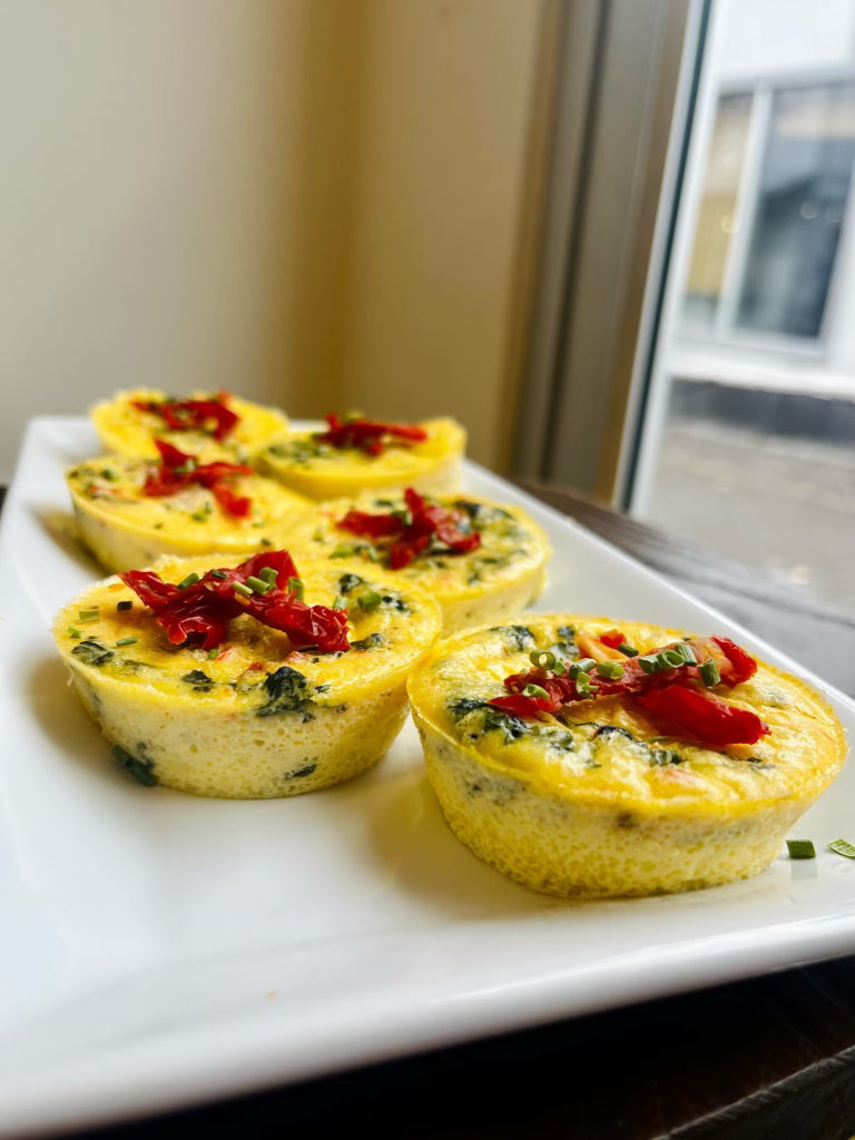 Sundried Tomato Feta Spinach Egg Bites