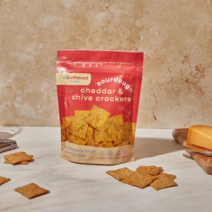 Unbothered Foods - Cheddar and Chive Crackers