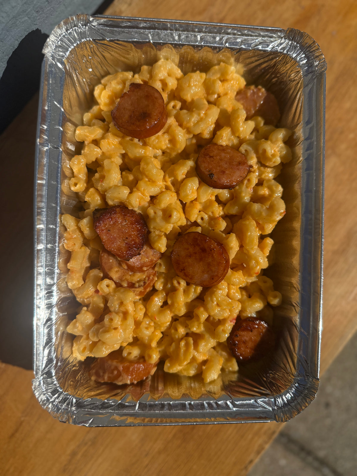 Andouille sausage + pimento mac & cheese