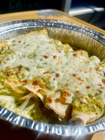 Green Chili Chicken Enchiladas