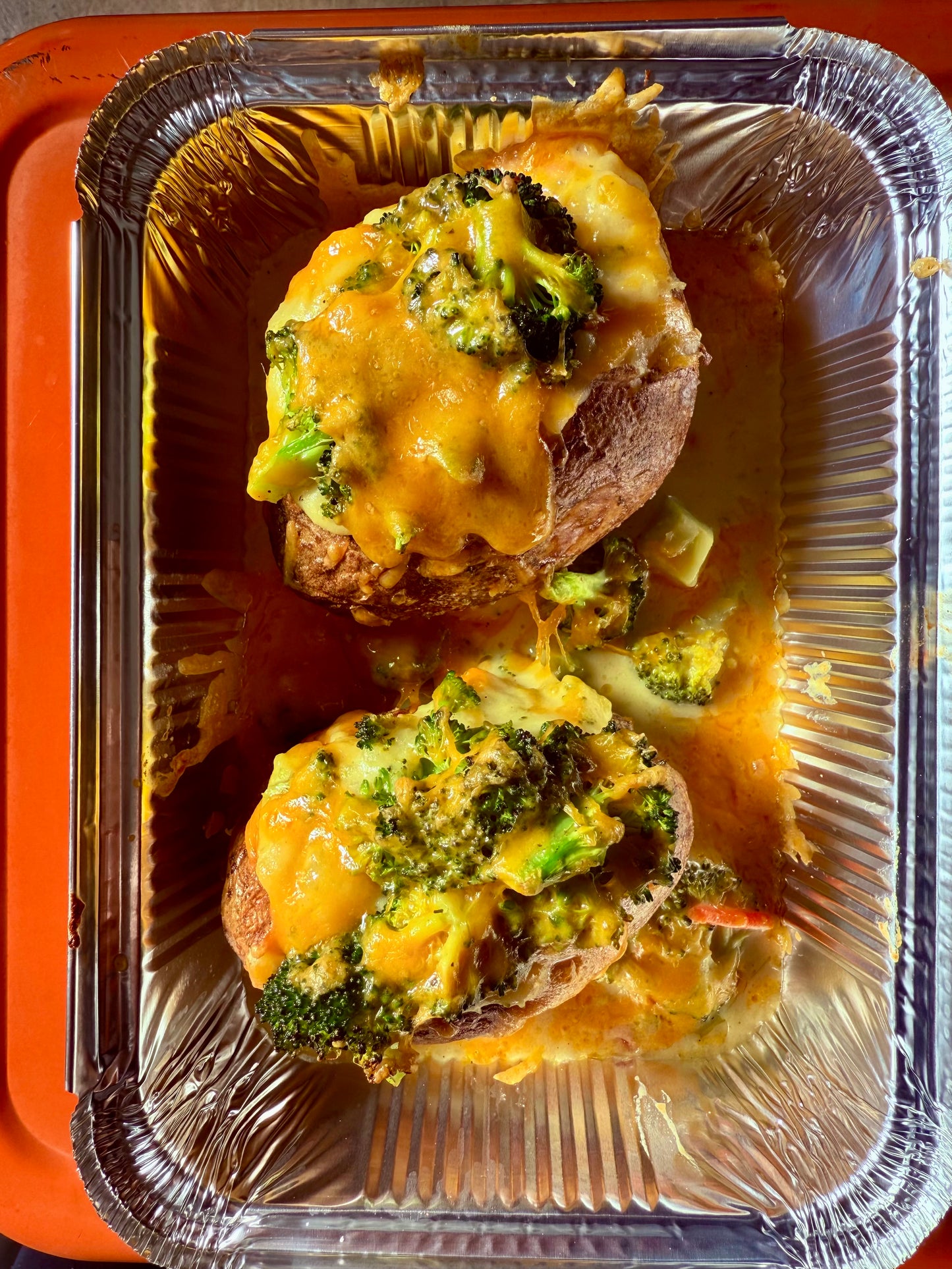 Broccoli Cheddar Stuffed Potatoes