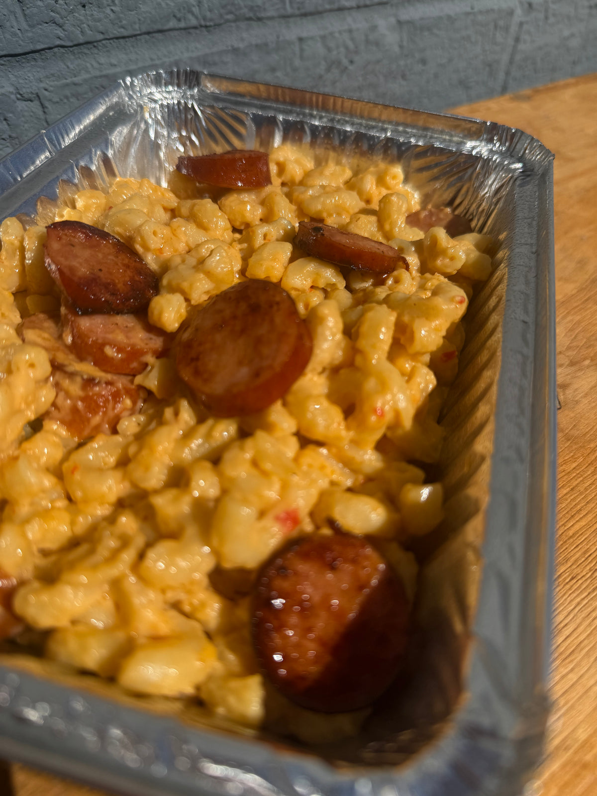 Andouille sausage + pimento mac & cheese