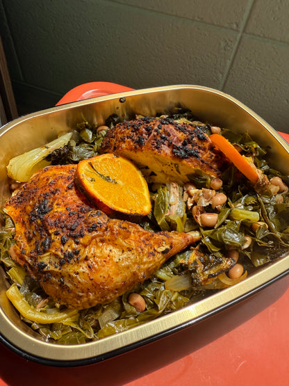 Roasted Chicken & Collard Greens