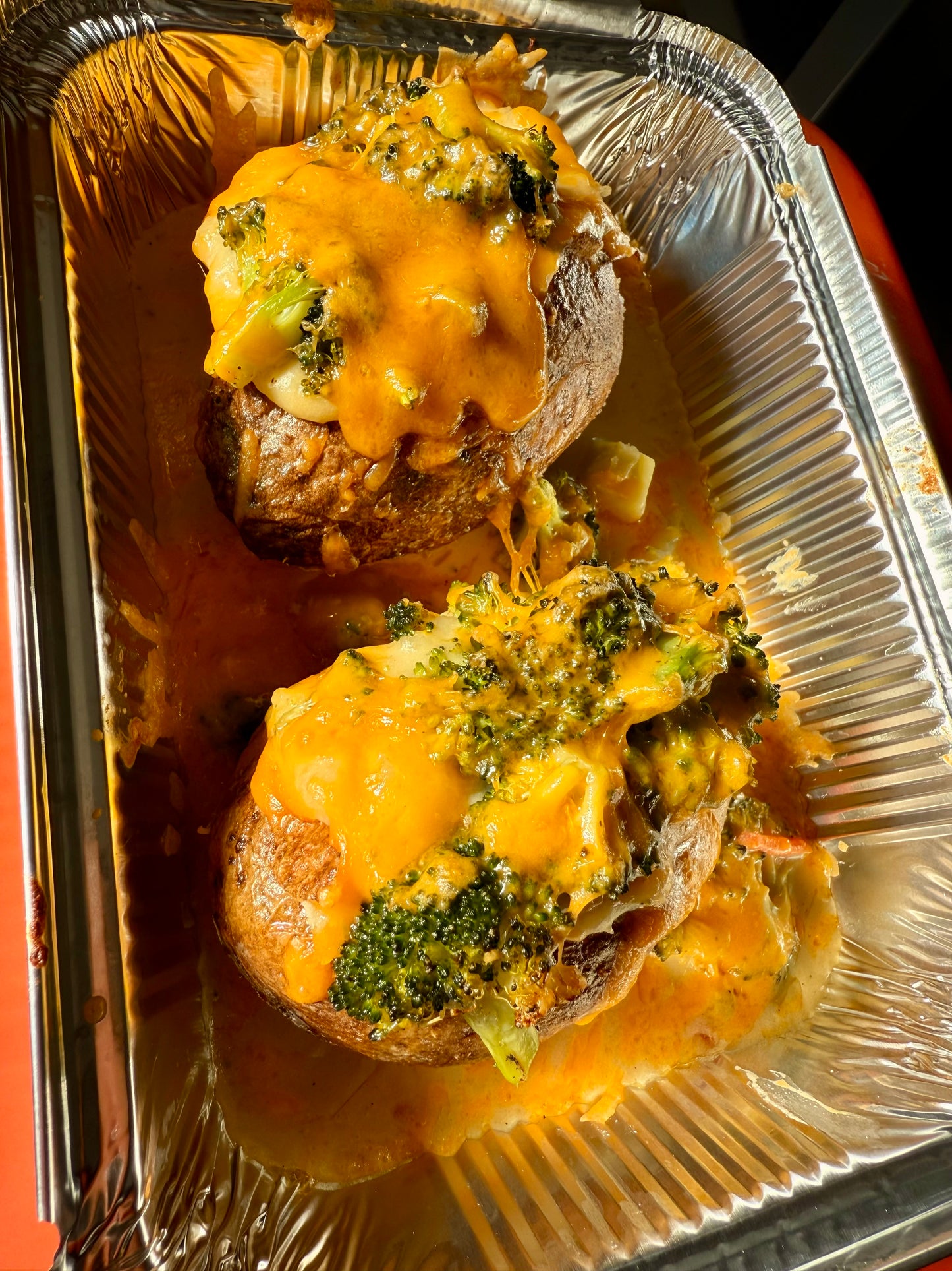 Broccoli Cheddar Stuffed Potatoes