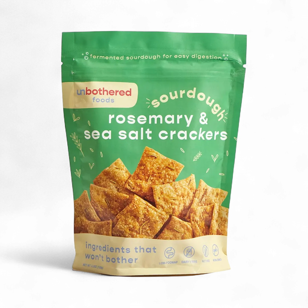 Unbothered Foods - Sourdough Rosemary and Sea Salt Crackers