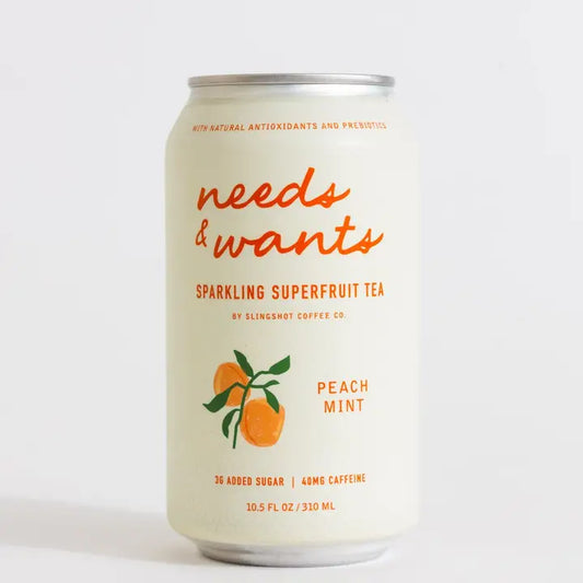 Needs & Wants - Peach Mint Sparkling Tea