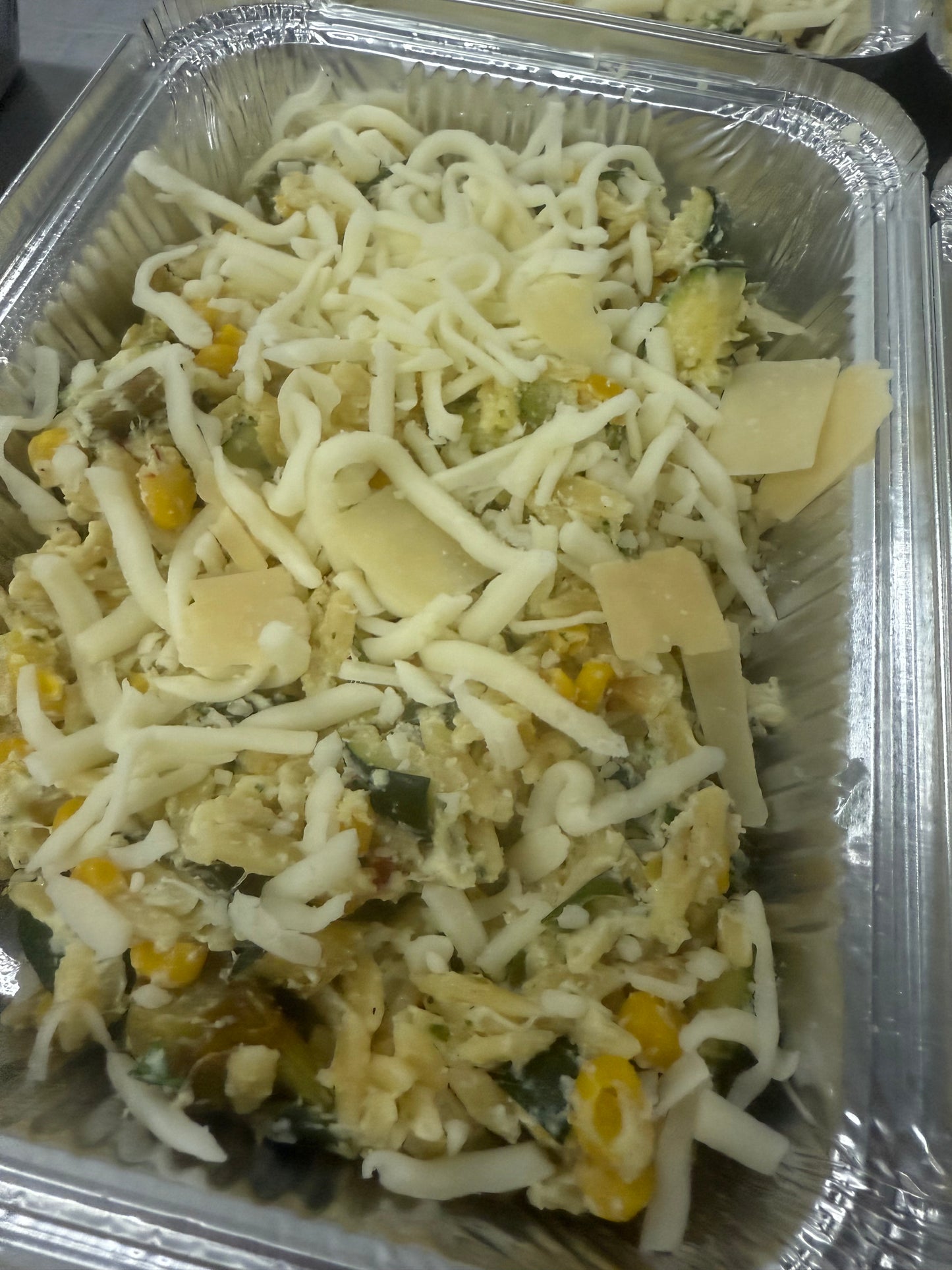 Lemon ricotta orzo with zucchini and corn