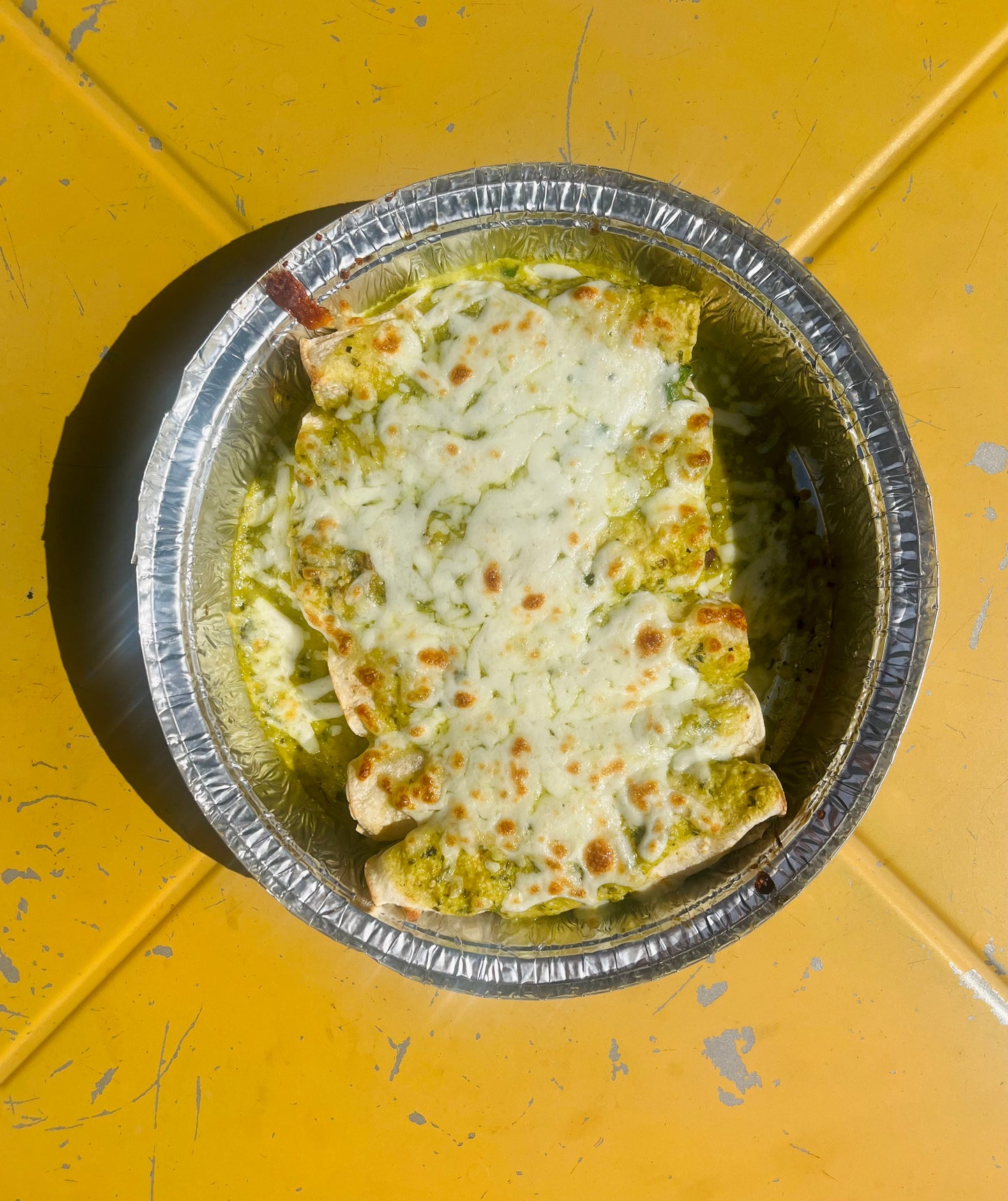 Green Chili Chicken Enchiladas