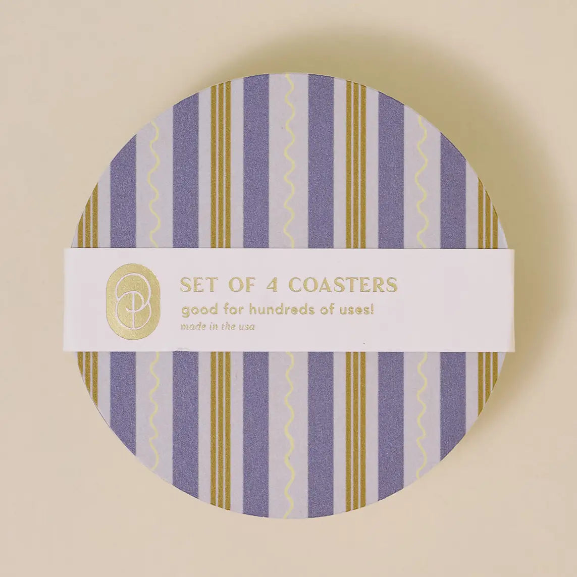 One & Only Paper Co - Squiggle Stripes Coaster - Set of 4