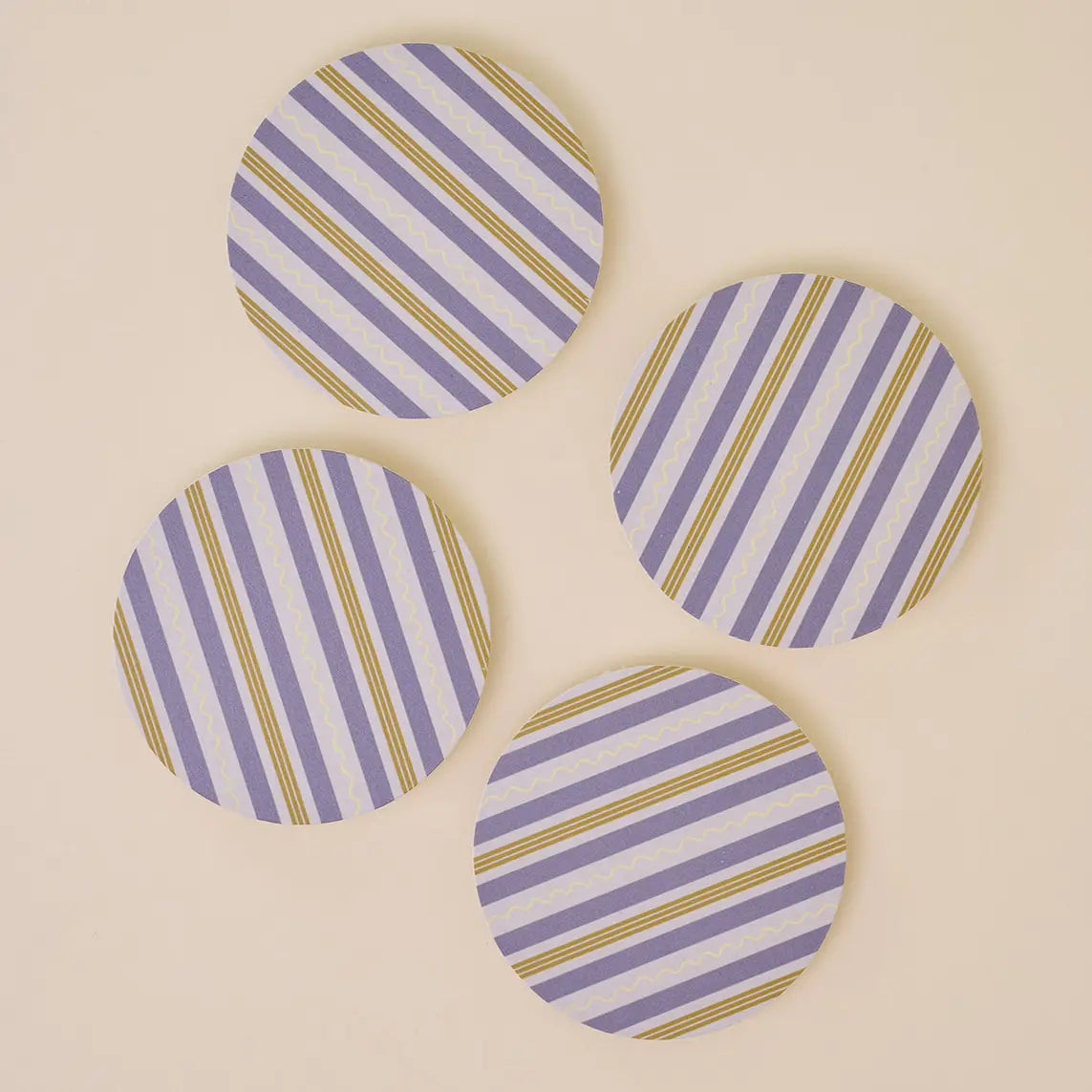 One & Only Paper Co - Squiggle Stripes Coaster - Set of 4