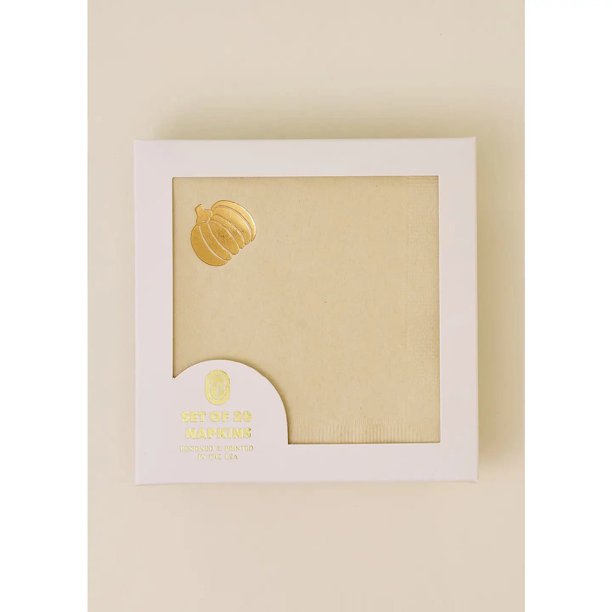 One & Only Paper Co - Pumpkin Copper Beverage Napkin - Set of 20