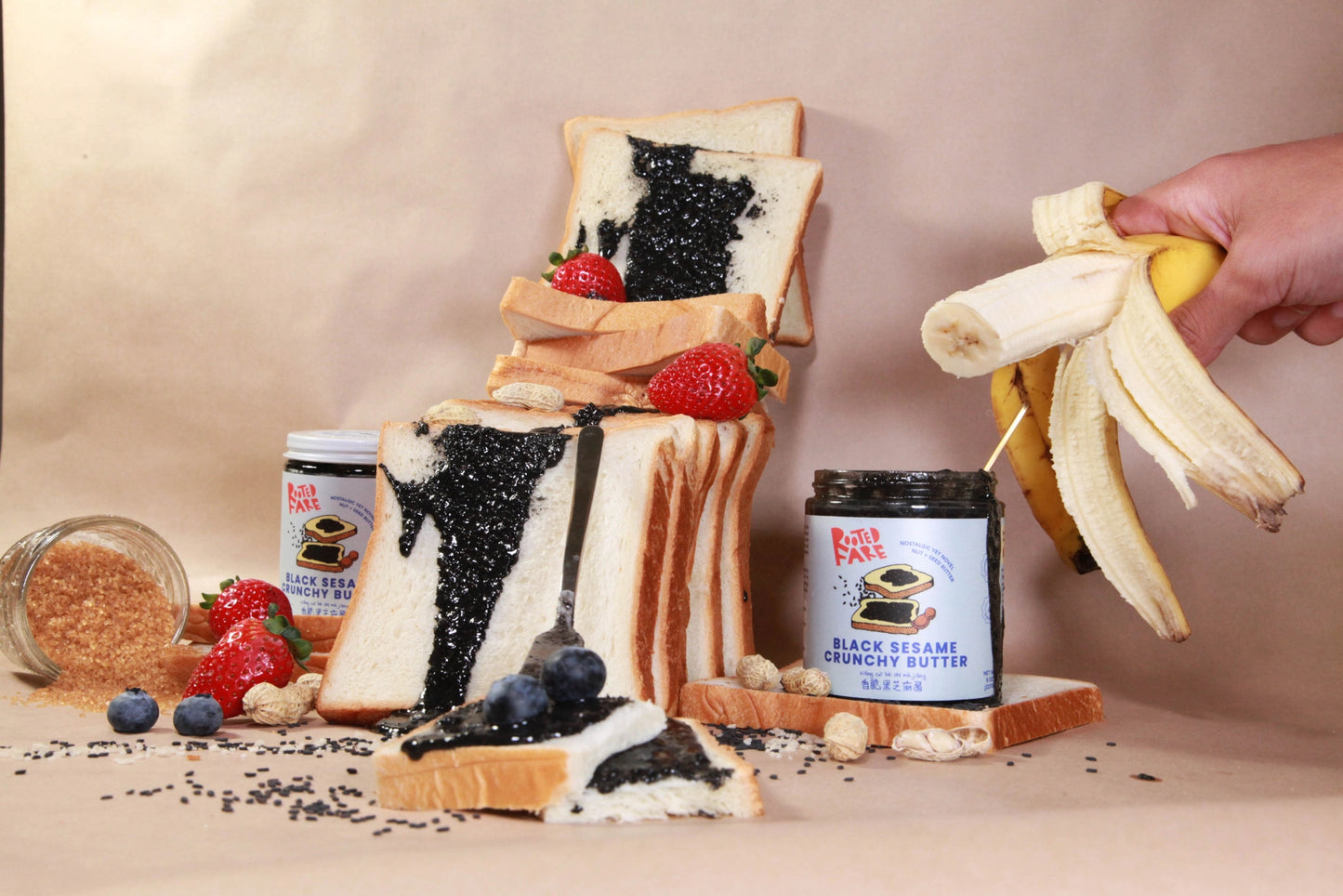 Rooted Fare - Crunchy Black Sesame Butter