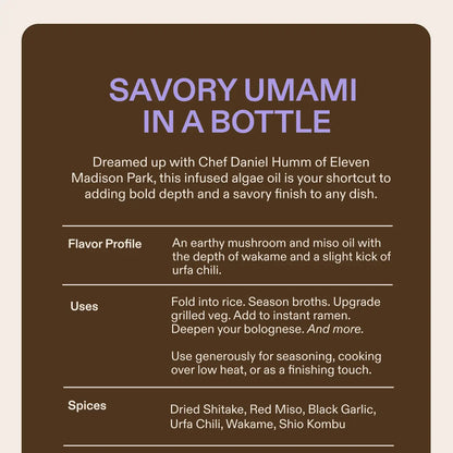 Algae Cooking Club - Shiitake Mushroom Oil