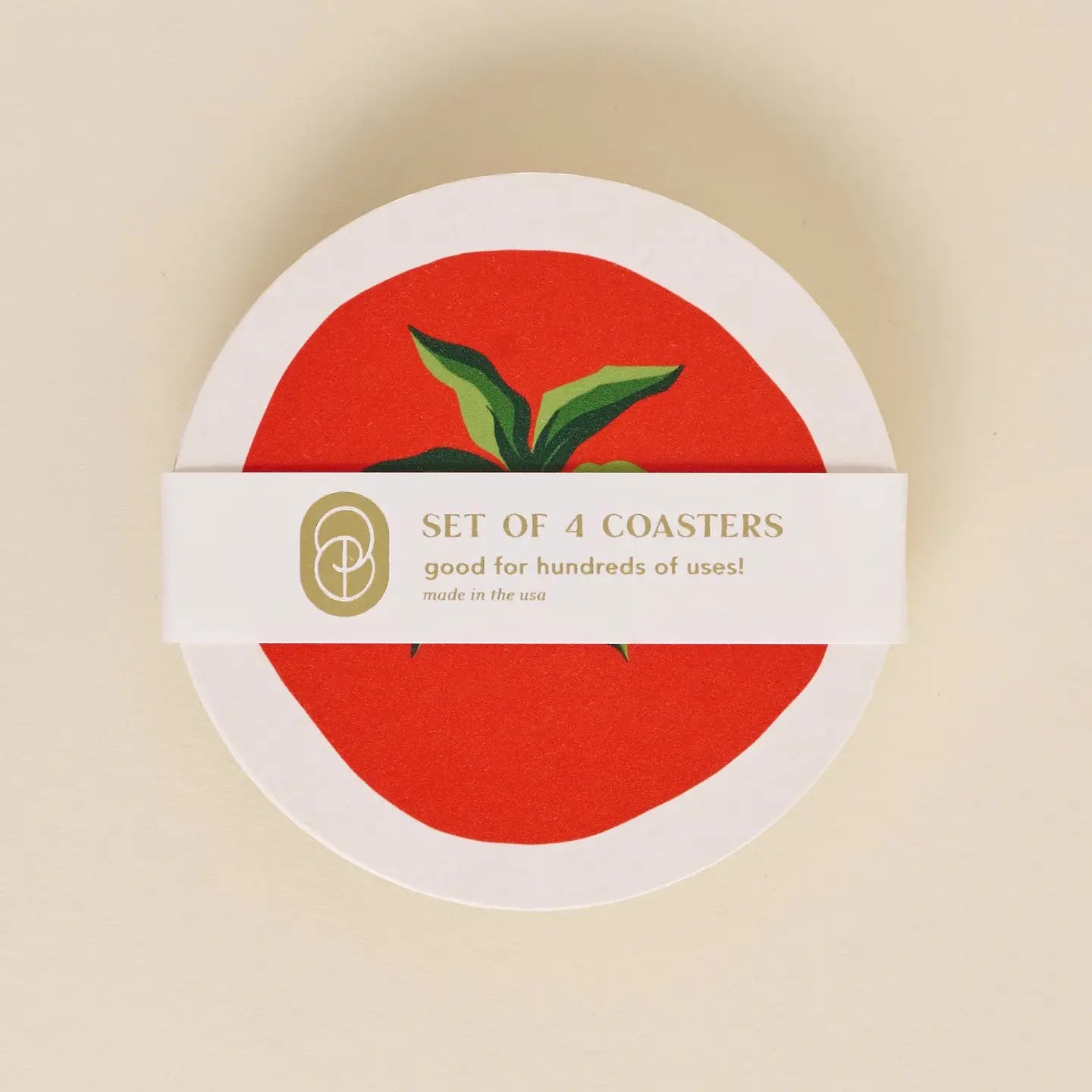 One & Only Paper - Tomato Coaster (Set of 4)