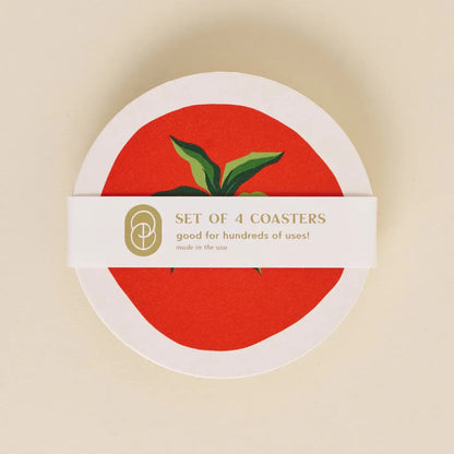 One & Only Paper - Tomato Coaster (Set of 4)