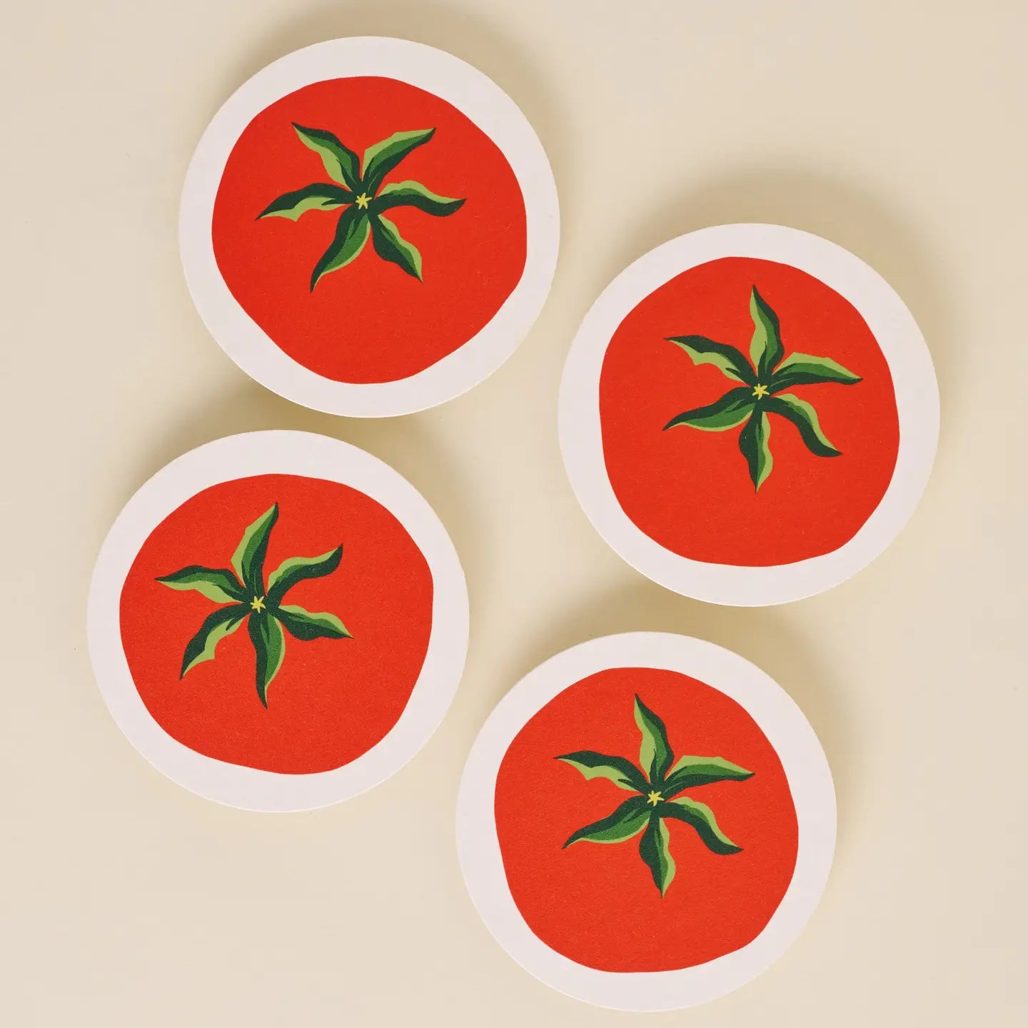 One & Only Paper - Tomato Coaster (Set of 4)