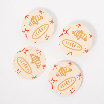One & Only Paper - Croissants Coaster (Set of 4)