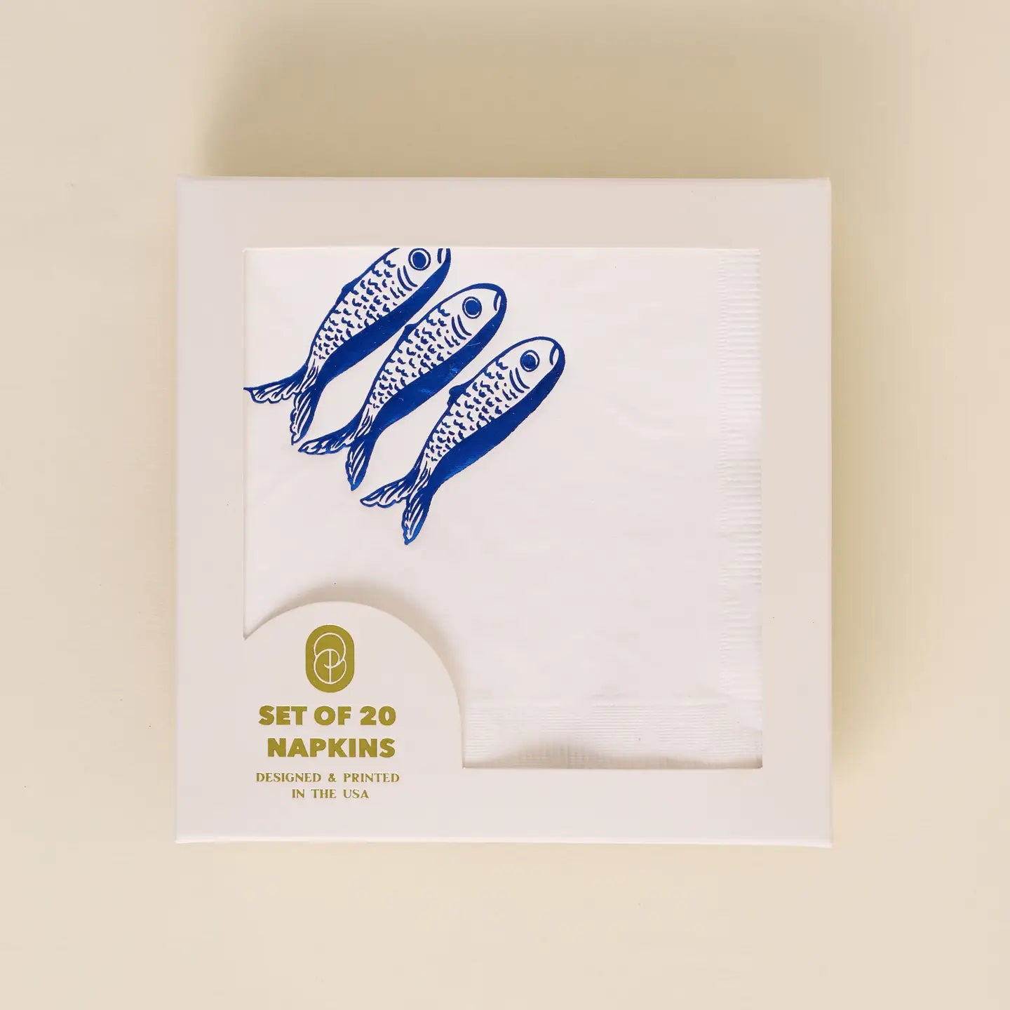 One & Only Paper Co - Sardine Beverage Napkin Set - Set of 20