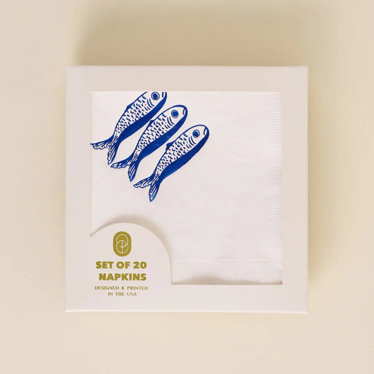 One & Only Paper Co - Sardine Beverage Napkin Set - Set of 20