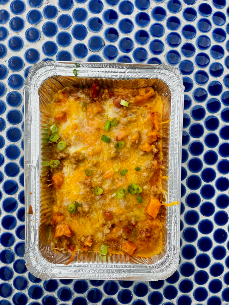 Sweet potato chorizo bake