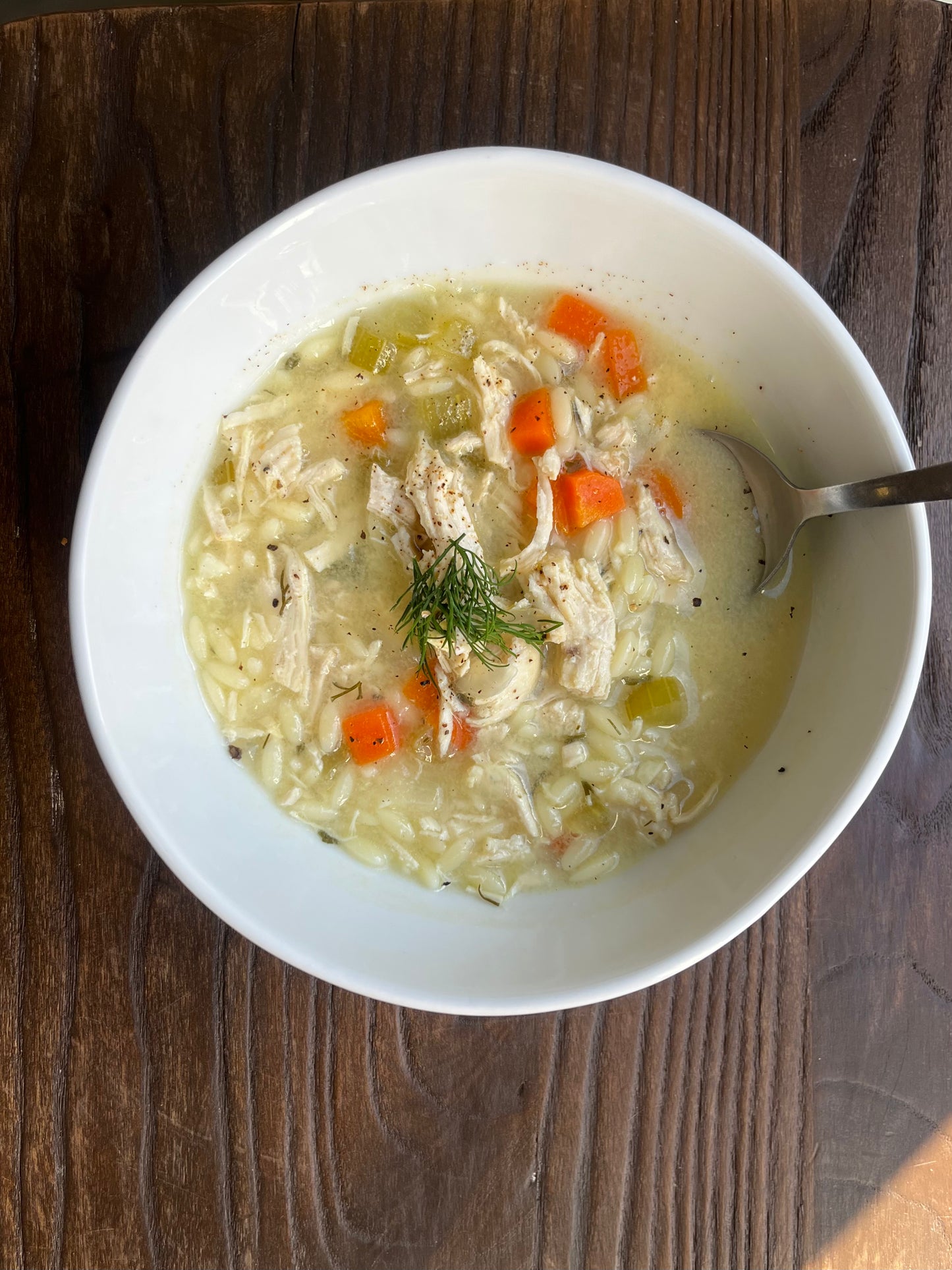 Lemon Chicken Orzo Soup